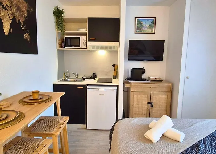 Lägenhet Angelique- Matelas Confort - Clim - Wifi - Gare *